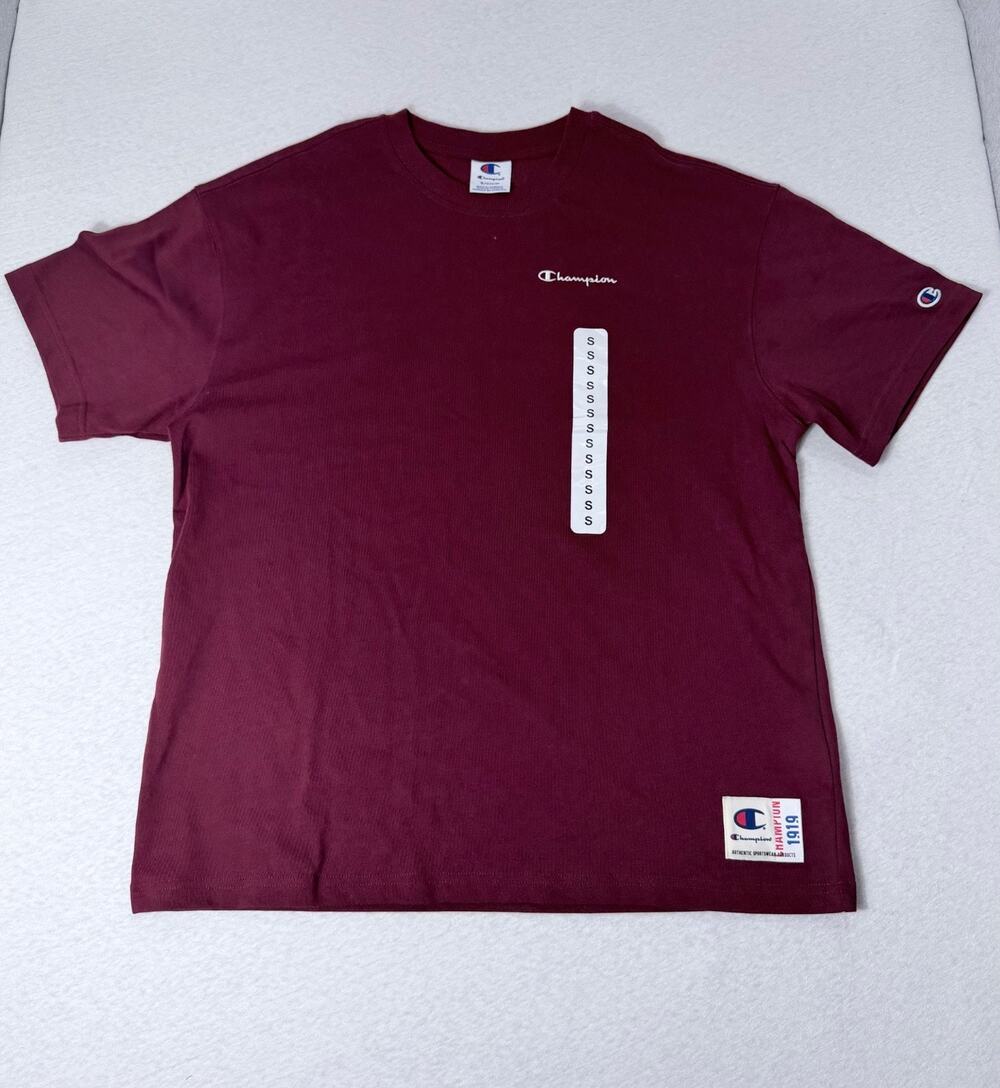 Champion Men's Classic T-Shirt Short Sleeve Cotton Crewneck Up Size S